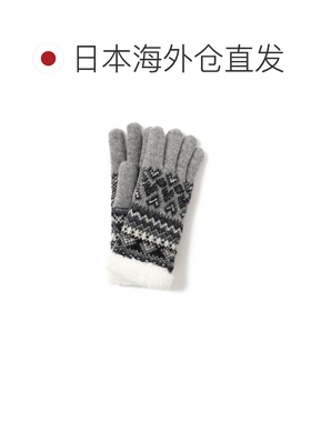 日本直邮BEAMS HEART 女装 雪花纹针织毛绒内里手【付后1h可退】