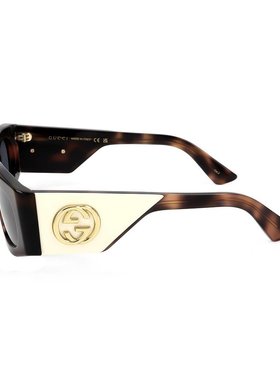 Gucci 古驰 女士 几何框太阳镜 GG1664S colorful花色 舒适时尚