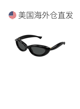 美国直邮自营bottega venetaBv1484s光面处理超大猫眼太阳镜-黑
