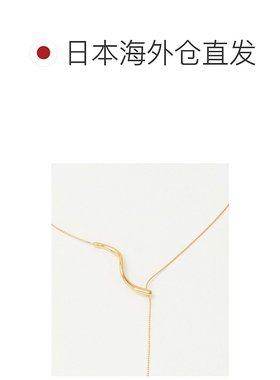 1h可退 日本直邮green label relaxing 波浪条滑动项链首饰