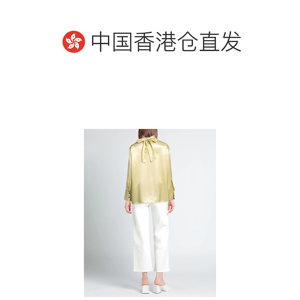 香港直邮潮奢 Jil Sander 吉尔 桑达 女士 Blouses 蝴蝶结衬衫 - 图1