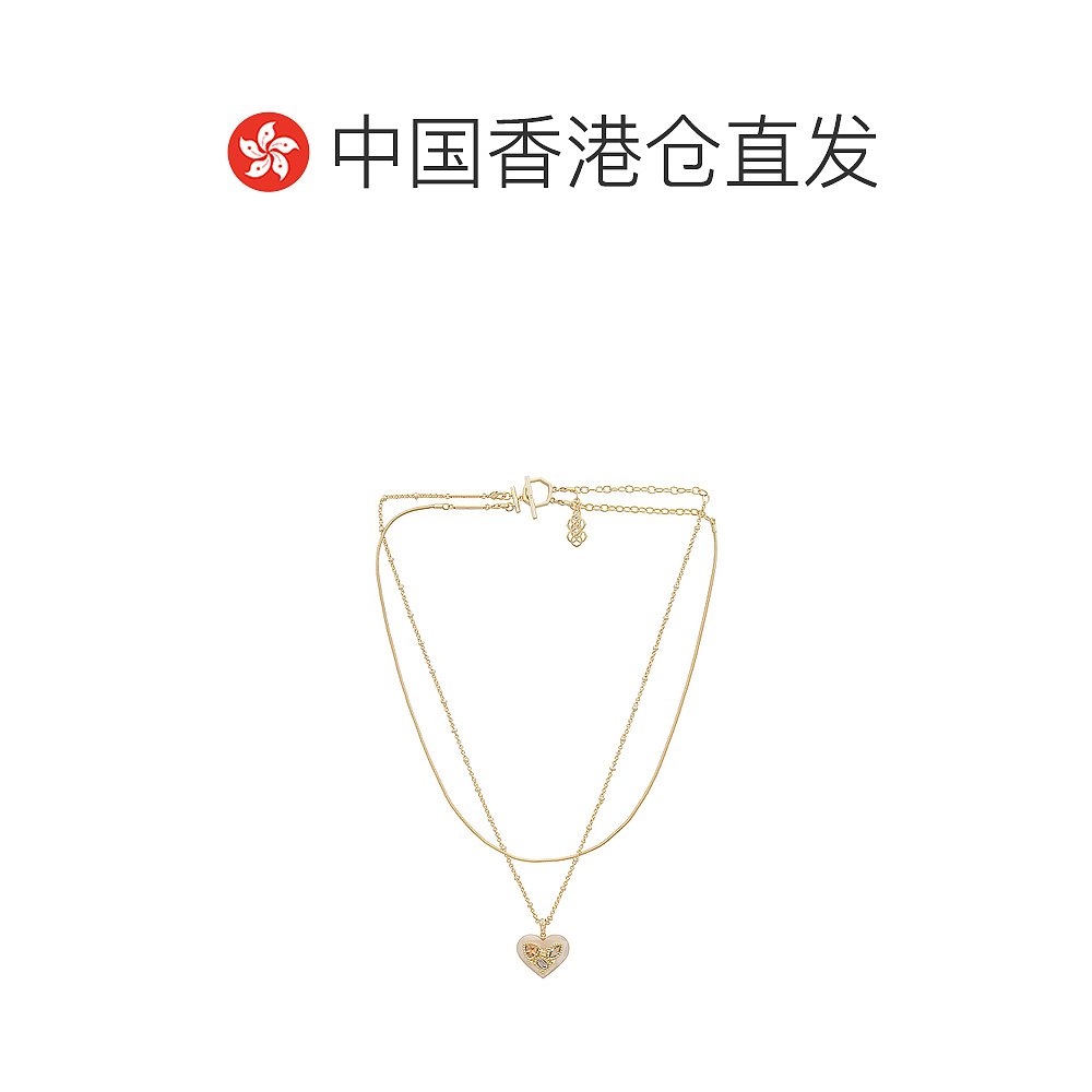 香港直邮潮奢 kendra scott Penny心形多晶石珠串项链-图1