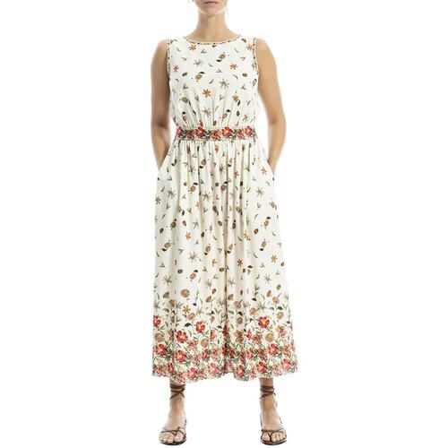 自营Max Studio Boat Neck Linen-Blend Maxi Dress - white 美国 - 图0