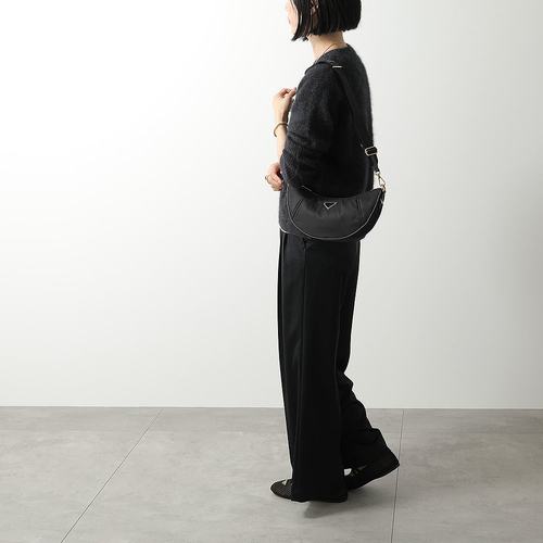 日本直邮PRADA Demi-Lune 手提包1BH222 R064女士 Re-Nylon 三角F - 图2