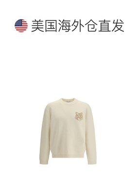 自营Maison Kitsune Wool Men's Sweatshirt - cream 美国奥莱直
