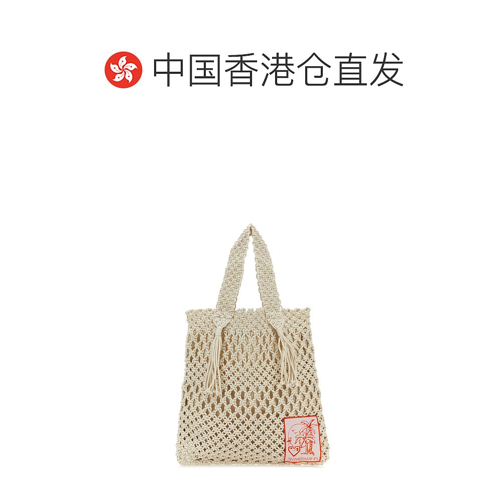 香港直邮潮奢 ZIMMERMANN 女士Ivory crochet shopping bag 手提 - 图1