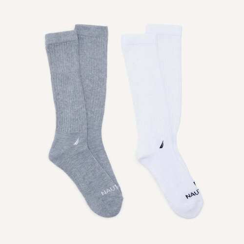 自营Nautica Womens Slouch Crew Socks, 2-Pack - ultra blue wa - 图0