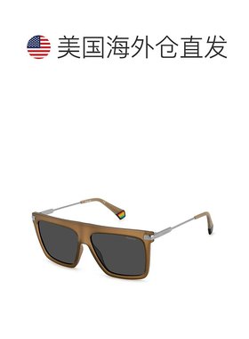 自营 polaroid宝丽来 男士 58 毫米哑光棕色太阳镜 - 哑光棕色 美