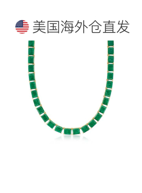 自营Ross-Simons Emerald Necklace in 18kt Gold Over Sterling