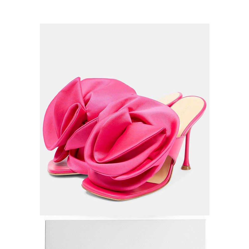 香港直邮magda butrym 女士 皮质绸缎凉鞋 001336,淘宝优惠券,粉丝福利购,淘宝优惠卷