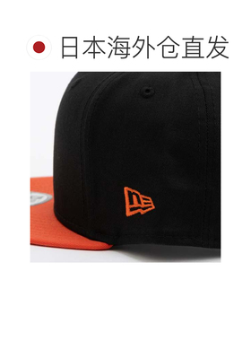 日本直邮NEWERA 棒球帽 9FIFTY 纯色 黑色橙色 MLB 一码 Snapback