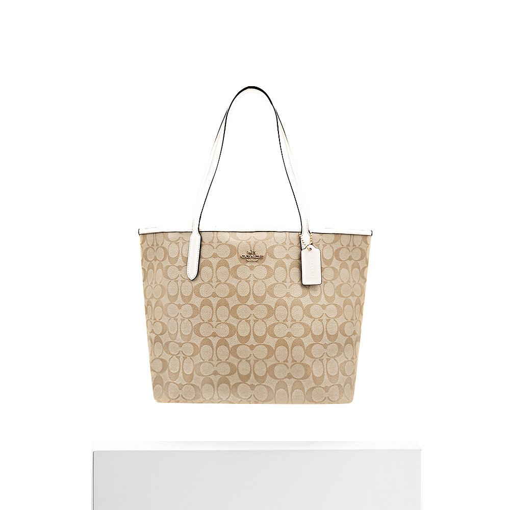 天猫国际海外直购美国直邮 COACH蔻驰女士经典款老花敞口托特包56963