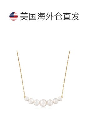 自营 Ross-Simons 5-9mm Graduated Cultured Pearl Bar Necklace