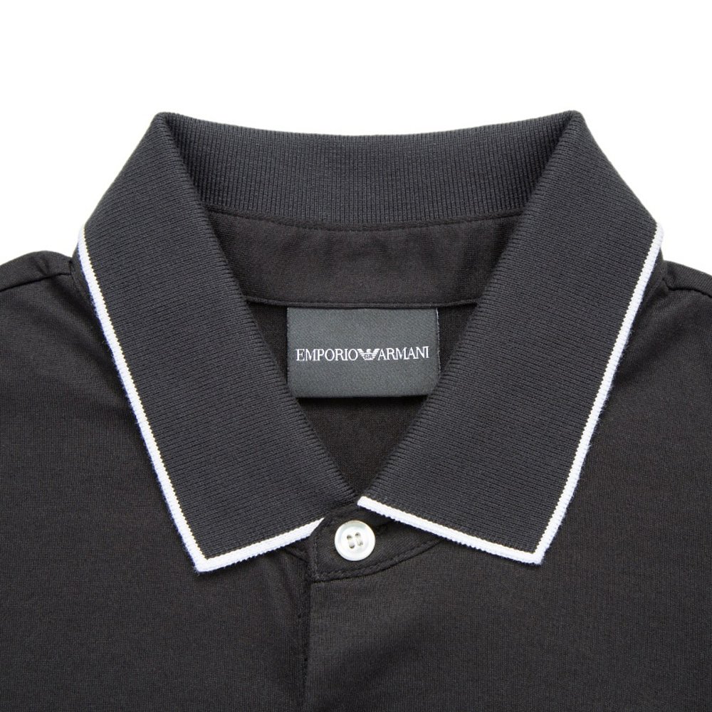 EMPORIO ARMANI 男士黑色polo衫 3H1FM0-1JCQZ-F049 - 图2