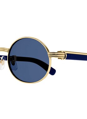 CARTIER 男士太阳镜 CT0464S008 SS2024 蓝色 CT0464S