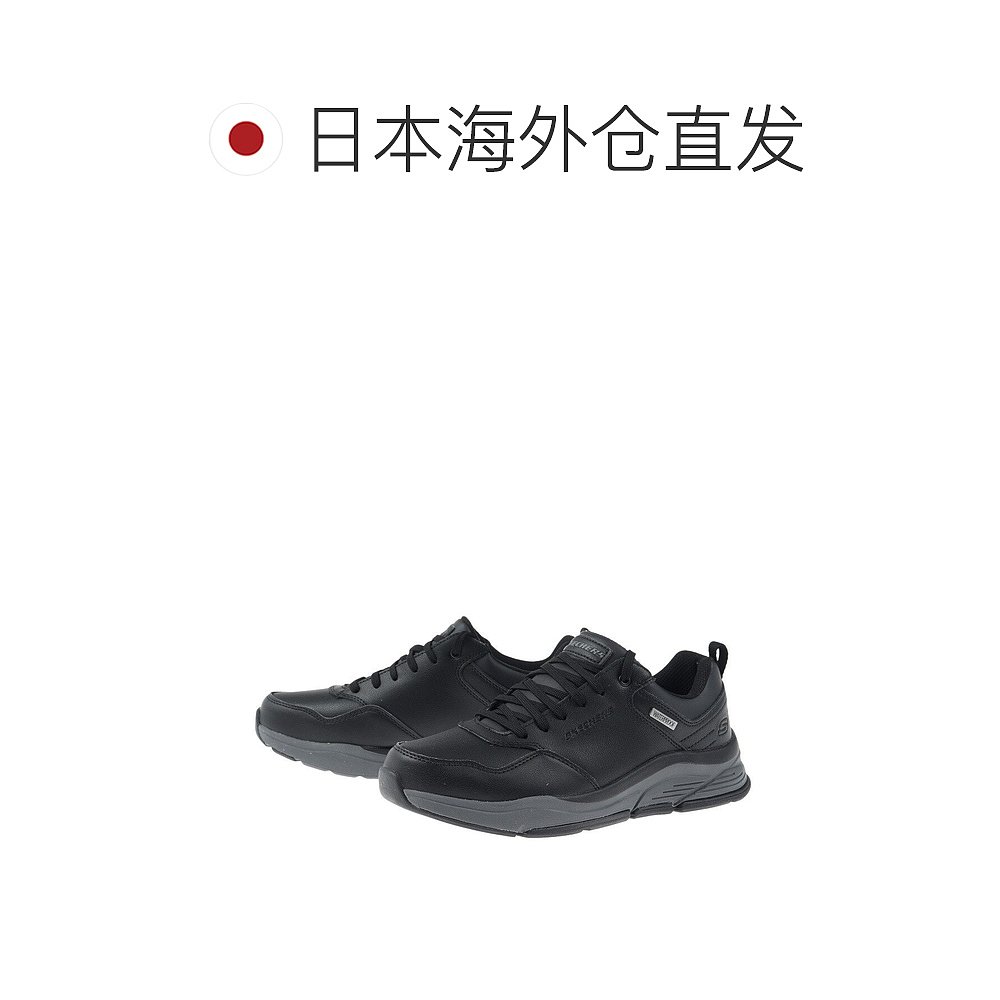 日潮跑腿SKECHERS斯凯奇男士皮革运动鞋黑色 Benago Hover-图1