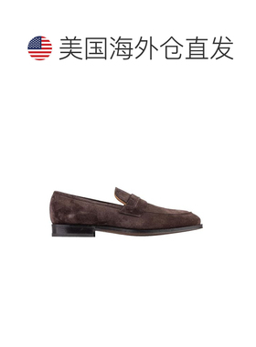 自营Salvatore Ferragamo Leather Slip-On Men's Loafers - brow