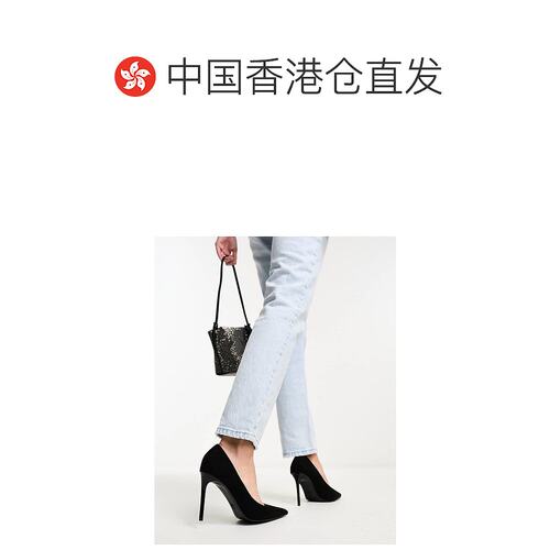 1h可退 香港直邮ASOS 女士 Paphos suedette 设计尖头高跟浅口鞋( - 图1