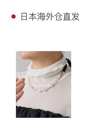 1h可退 日本直邮PAPILLONNER 女士 珍珠丝绒拼接 可调节choker项