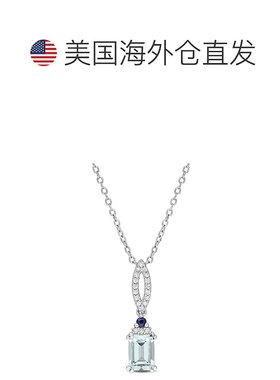 自营 925 纯银 Mimi & Max 1 克拉 TGW 八角形海蓝宝石蓝色蓝宝石