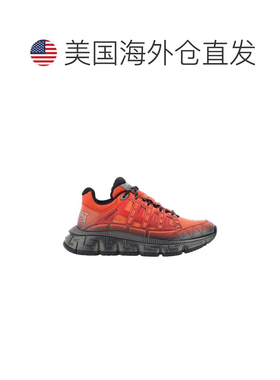 自营Versace Fabric Athletic Men's Sneakers - orange 美国奥莱