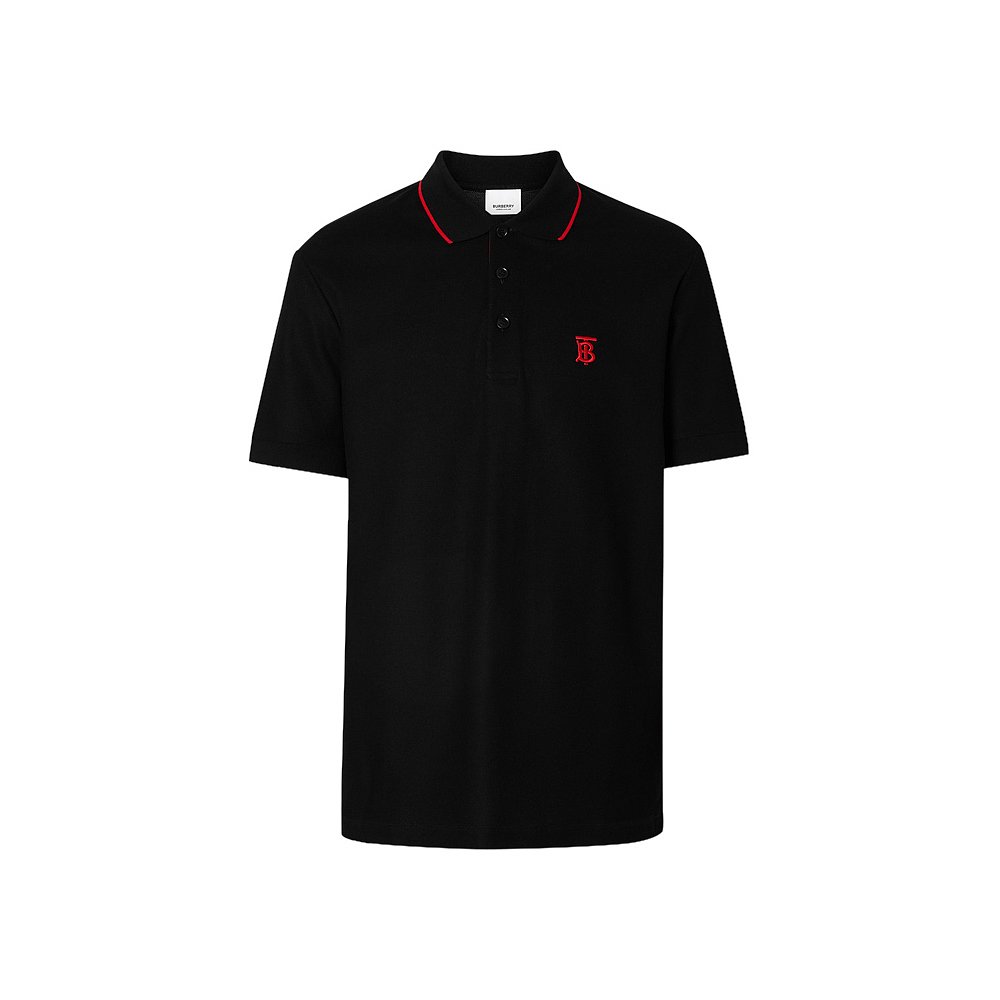 天猫国际海外仓直购香港直邮 Burberry 巴宝莉 男士黑色短袖POLO衫0