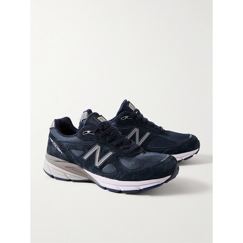 香港直邮潮奢 New Balance  男士 990v4 绒面革网纱运动鞋 U990NV - 图2