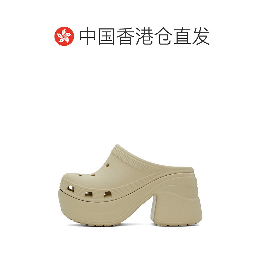 香港直邮潮奢 Crocs 卡骆驰 女士 灰白色 Siren 凉鞋 208547 - 图1