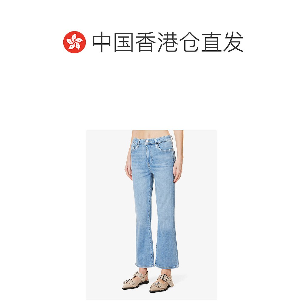 香港直邮潮奢 Frame Denim 女士 Le denim-blend 短款迷你直筒高 - 图1