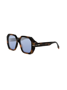 1h可退 FENDI 男士太阳镜 FE40173I53X AW2025 白色 几何太阳镜