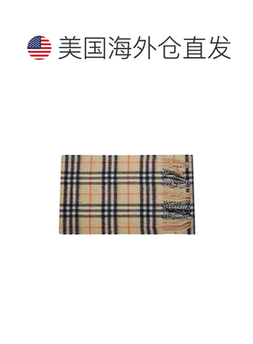 自营burberry复古格子VTG CHK现金羊绒围巾-中性色 美国奥莱直发
