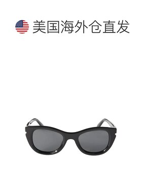 自营 off-white米白色博尔德猫眼太阳镜-黑灰色 美国奥莱直发