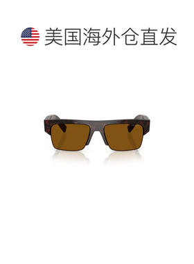 自营prada0Pr D12Su Rectangular Tortoiseshell Acetate Sunglas
