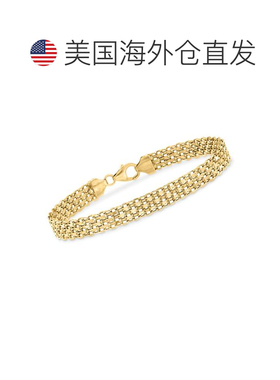 自营Ross-Simons 意大利 18kt 黄金 Bismark-Link 手链 - 8 英寸