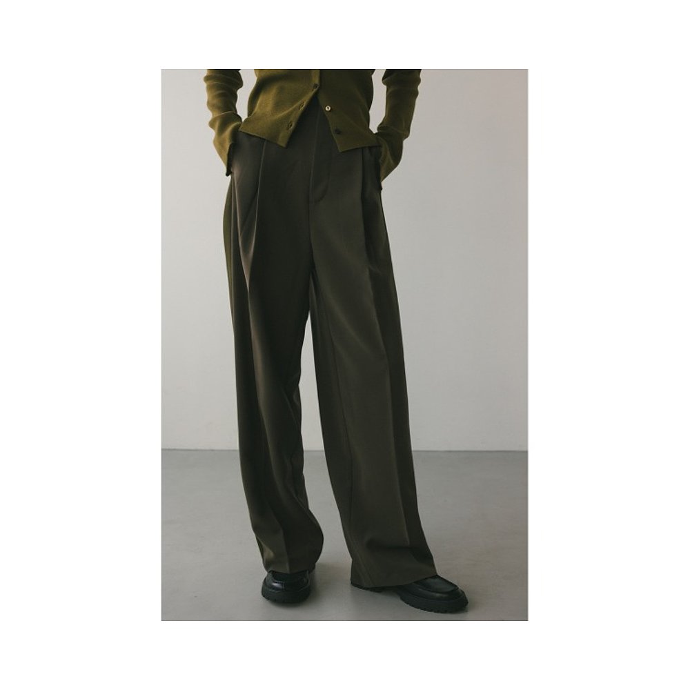 1h可退 日本直邮STYLEMIXER 女士侧条纹束褶长裤 500HAS314101 - 图0