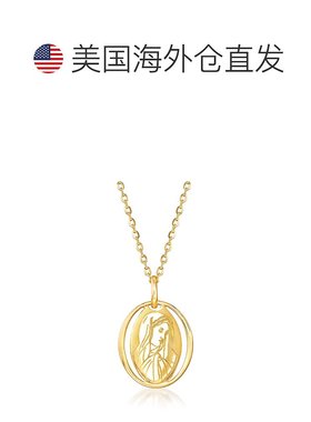 自营 Ross-Simons 意大利 18 克拉黄金圣玛丽吊坠项链 - 18 英寸