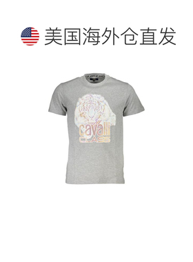 自营Cavalli Class Cotton Men Men's T-Shirt - gray 美国奥莱直