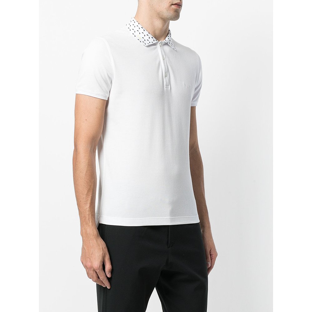 1h可退 FENDI 男士T恤 FAF513A2UQF0ZNM SS2018 白色 印花领polo - 图2