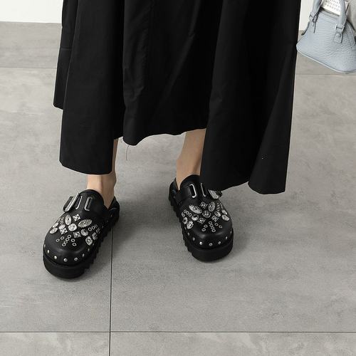 日本直邮 TOGA PULLA 孔眼金属鞋 AJ1058 女式皮革孔眼金属钉鞋鞋 - 图2