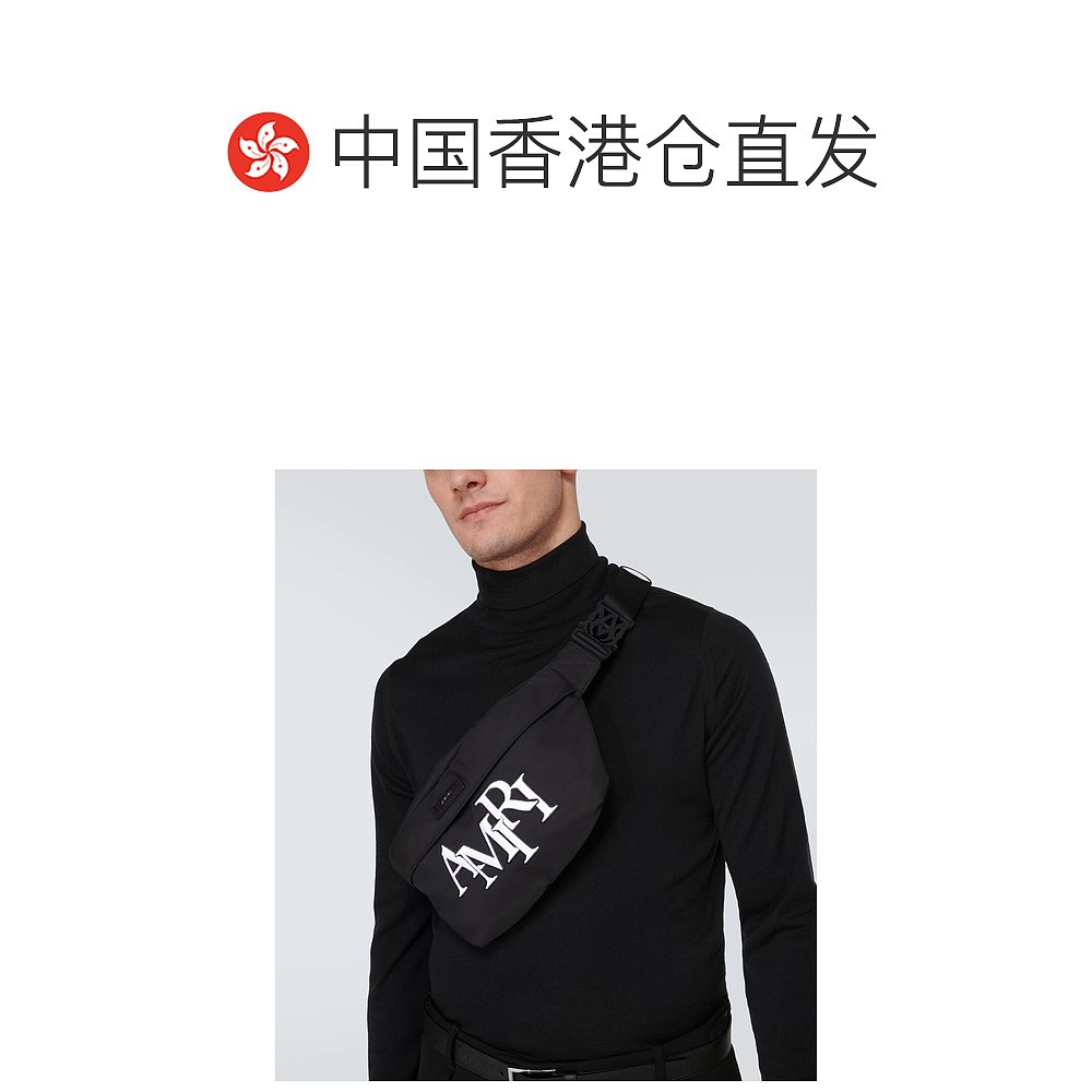 香港直邮潮奢 AMIRI男士Staggered embroidered belt bag斜挎包-图1