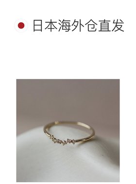 1h可退 日本直邮cui-cui 钻石 克拉斯特戒指 K10YG 755031指环