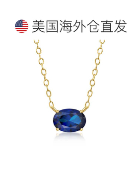 自营RS Pure by Ross-Simons Oval Lab-Grown Sapphire Necklace