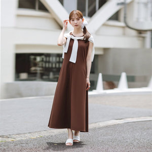 日潮跑腿UNIQLO优衣库女装高弹力无袖纯色连衣裙裙子加长款479154