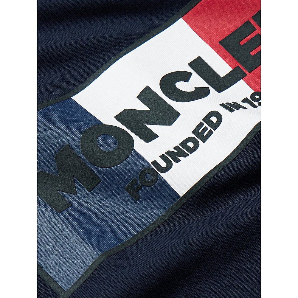 1h可退 香港直邮Moncler 盟可睐 男士 修身徽标印花棉针织T恤 8C0,淘宝优惠券,粉丝福利购,淘宝优惠卷