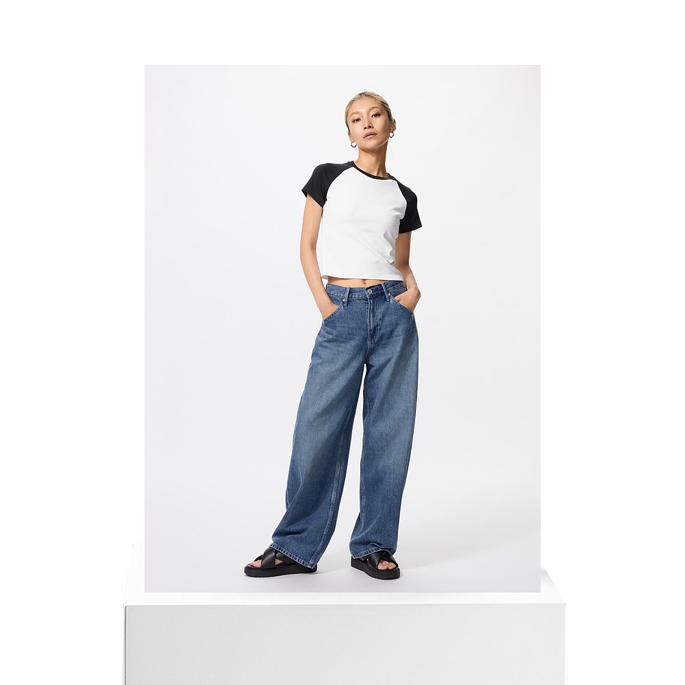 日本直邮UNIQLO女款牛仔裤479000-67优衣库 - 图3