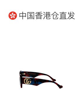 香港直邮GUCCI 女士眼镜 GG1421S003 SS2024 黑色 几何猫眼太阳镜