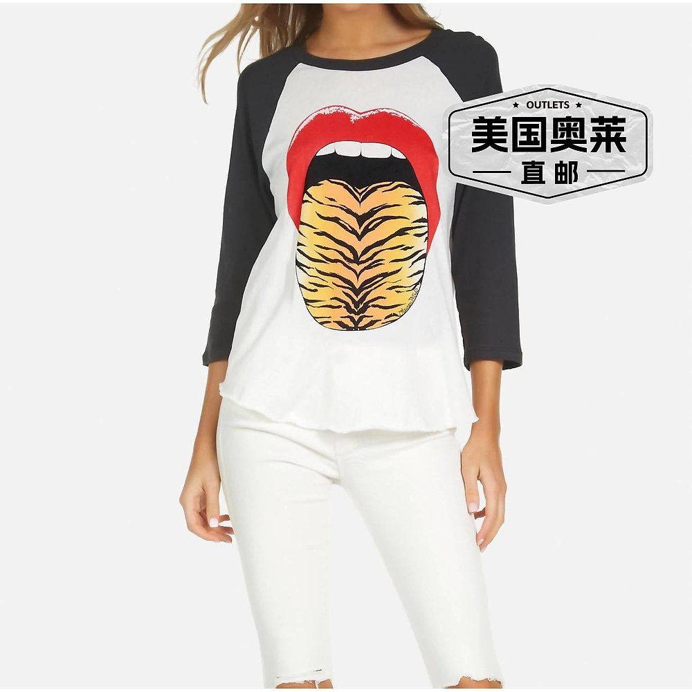 lauren moshiKenya X Tiger Tongue Baseball Tee In Milk/onyx - - 图0