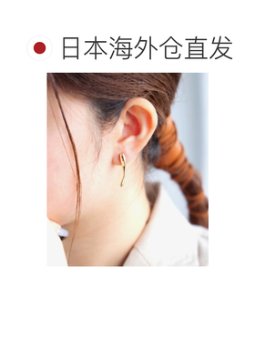 日本直邮antiqua 女士 水滴流线耳钉 ANS30047 【付后1h可退】