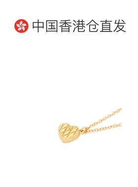 香港直邮COACH 女士项链 530125GLD710 SS2025 金色 绗缝心形项链