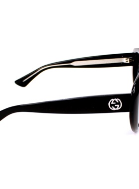 1h可退 GUCCI 女士眼镜 GG3808Y6C AW2025 黑色 黑色圆框太阳镜